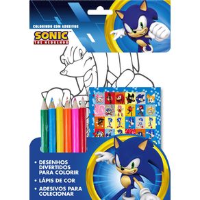 Sonic---colorindo-com-adesivos